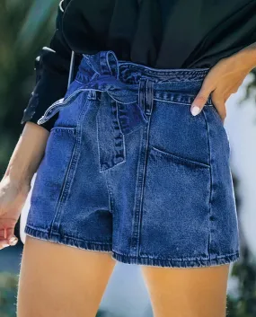 2022 Pantaloncini Di Jeans Delle Nuove Donne Di Estate Streetwear Moda Con Cintura Wom