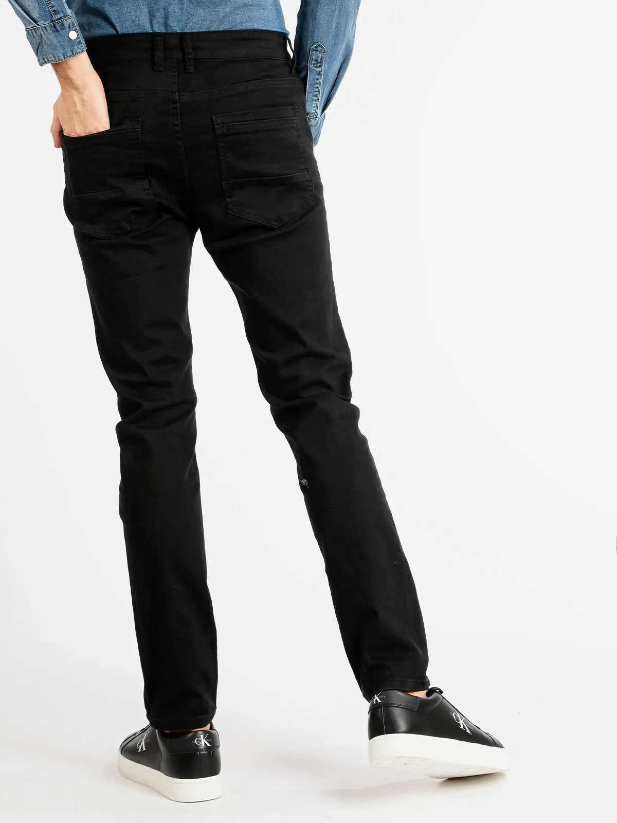 3-D Jeans Jean noir homme modèle régulier