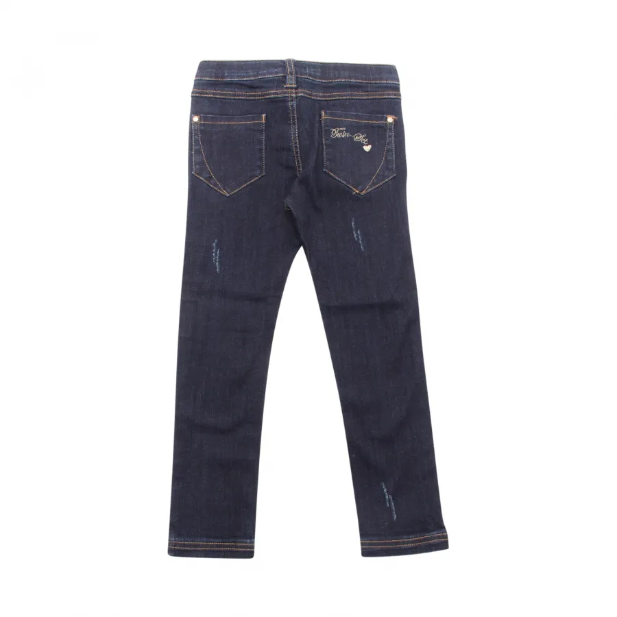 4055AQ jeans bimba TWIN-SET girl kids distressed trouser