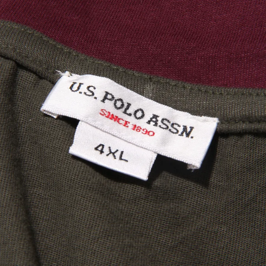 8622AA felpa uomo U.S. POLO ASSN. green cotton hoodie sweatshirt man