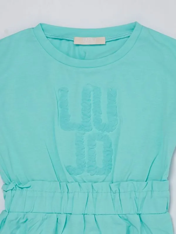 Abito bambina Liu Jo in jersey stretch Menta