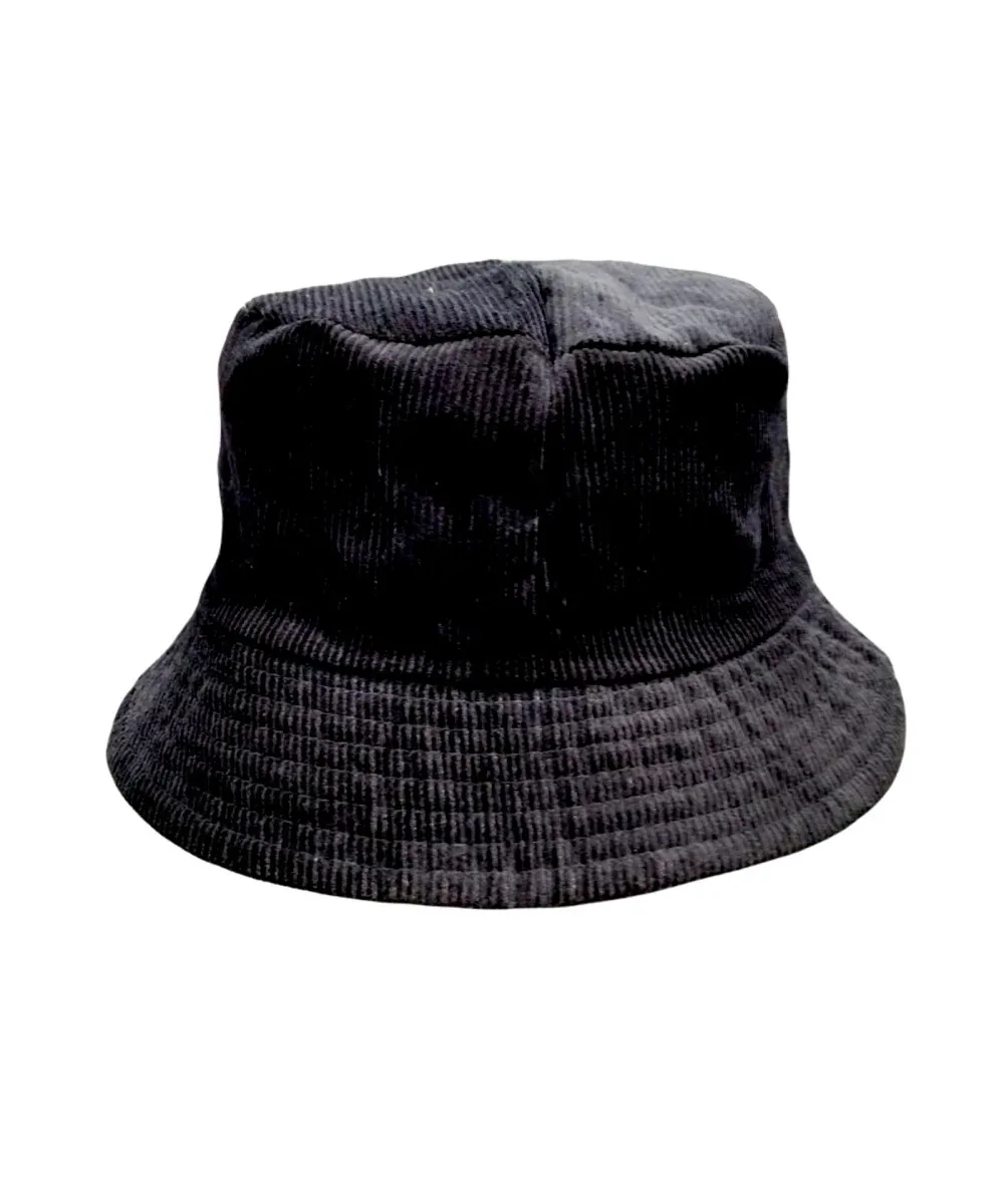 AG Spalding & Bros bucket cappello reversibile, velluto e nylon, nero