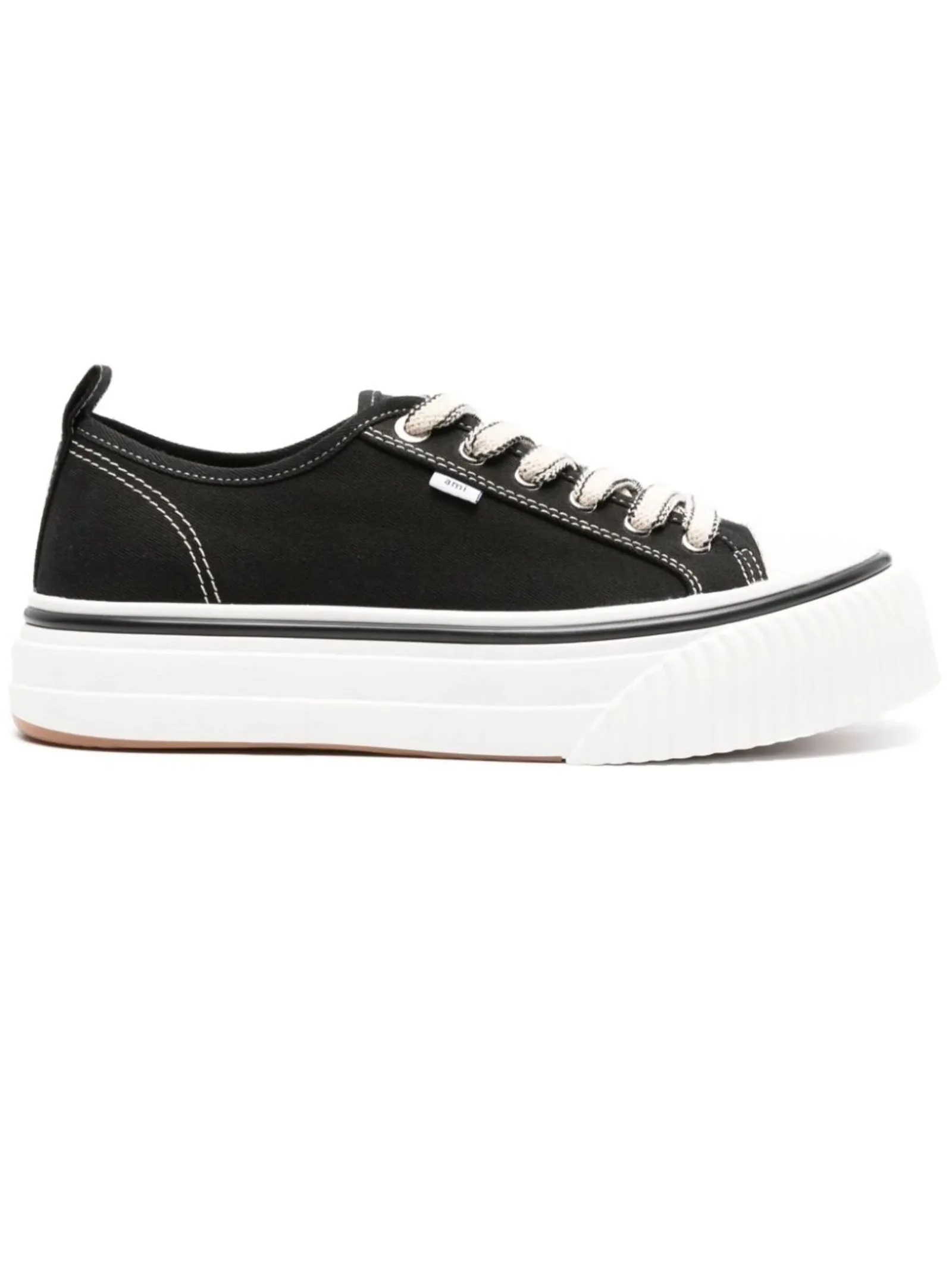 AMI Calzature,Sneakers Sneakers Sn1980 in tela di cotone nero 