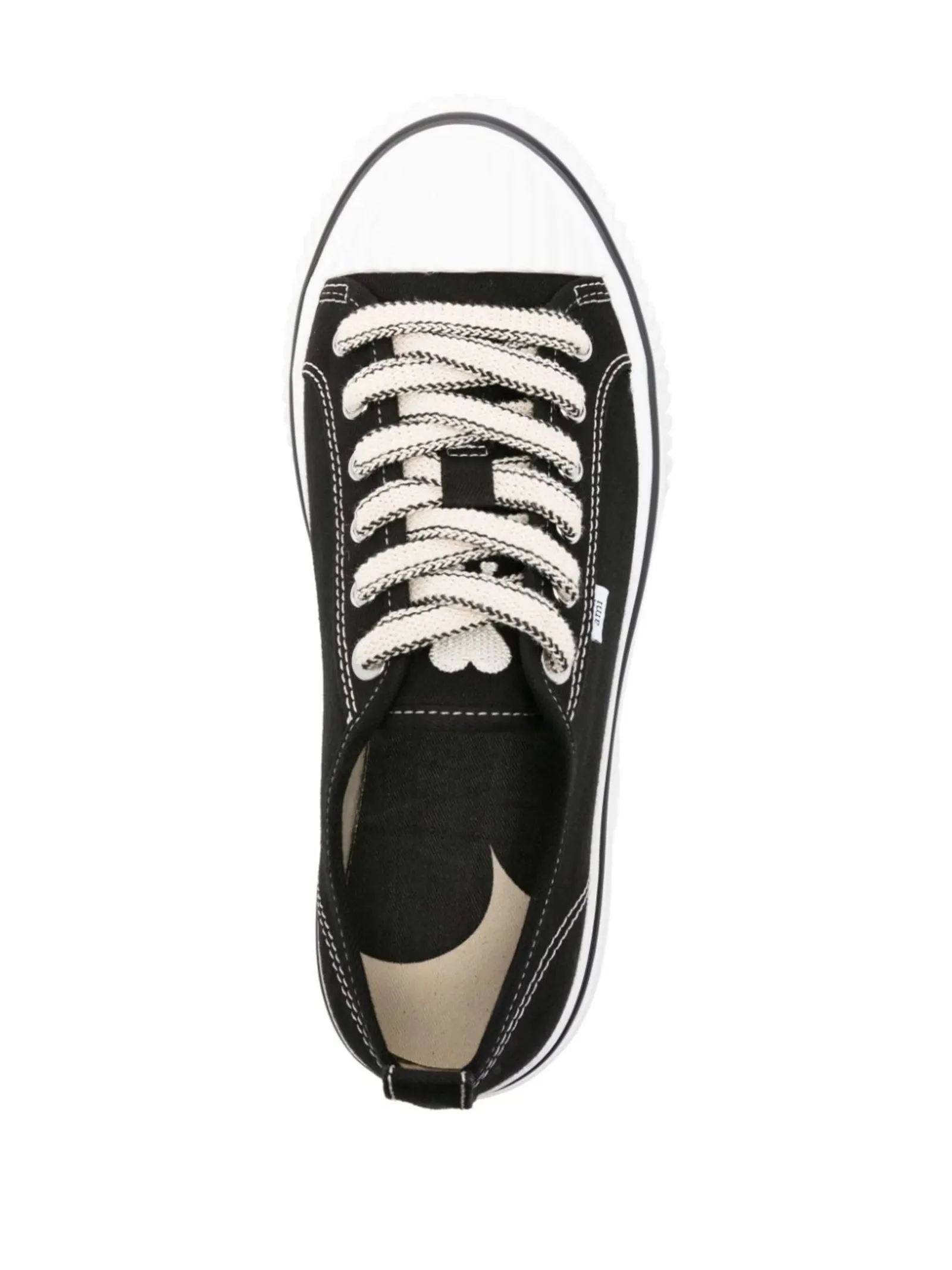 AMI Calzature,Sneakers Sneakers Sn1980 in tela di cotone nero 