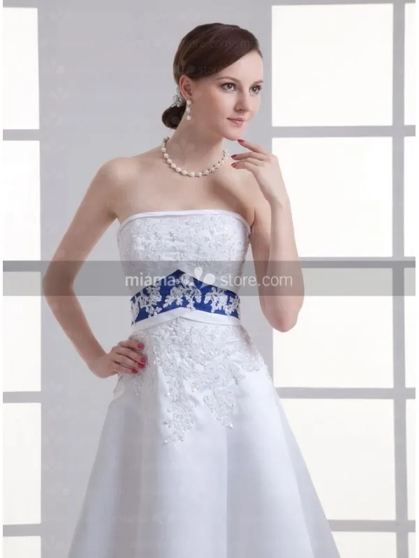 ASTRID - A-line Strapless Empire waist Chapel train Wedding dress