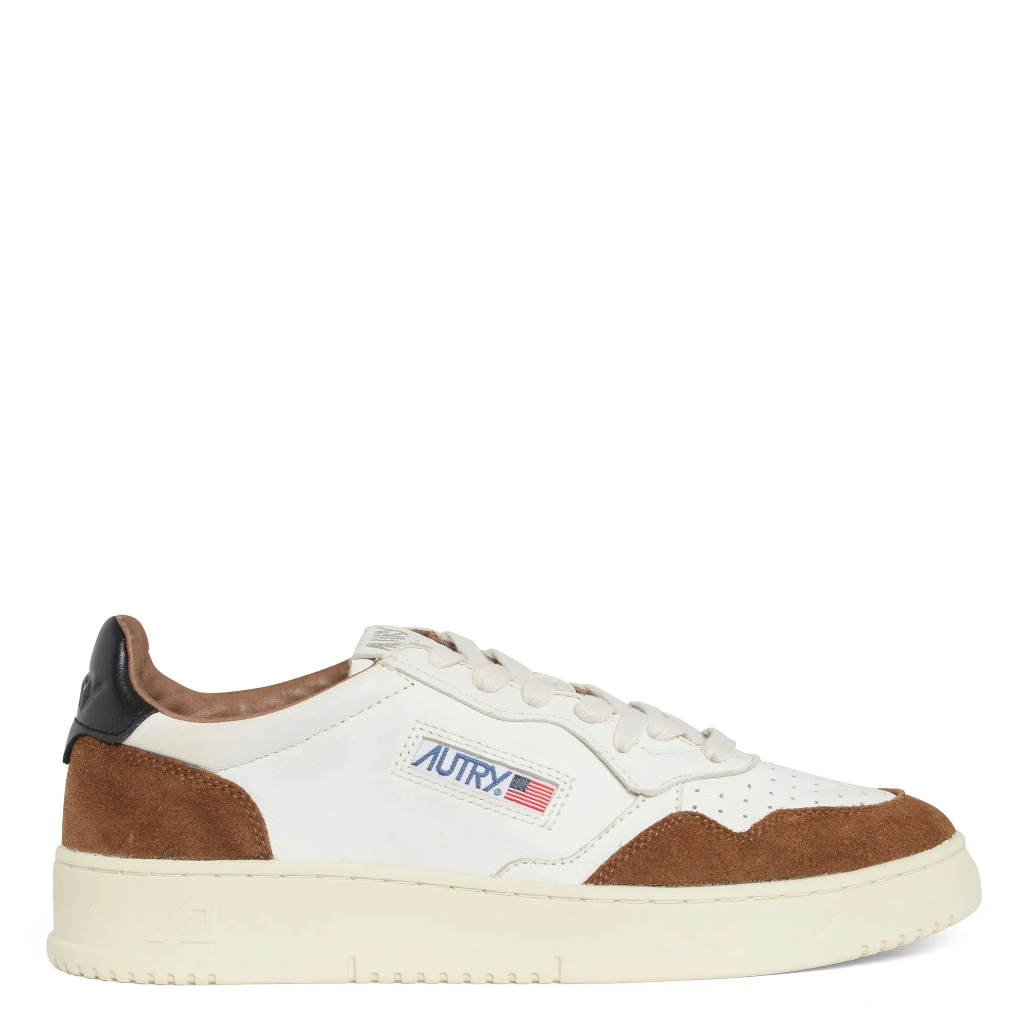 AUTRY  Sneakers ''Medalist Low'' in pelle bianca e marrone