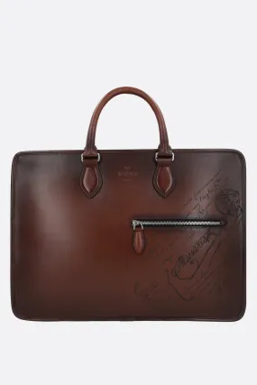  BERLUTI borsa business Deux Jours in pelle Scritto 