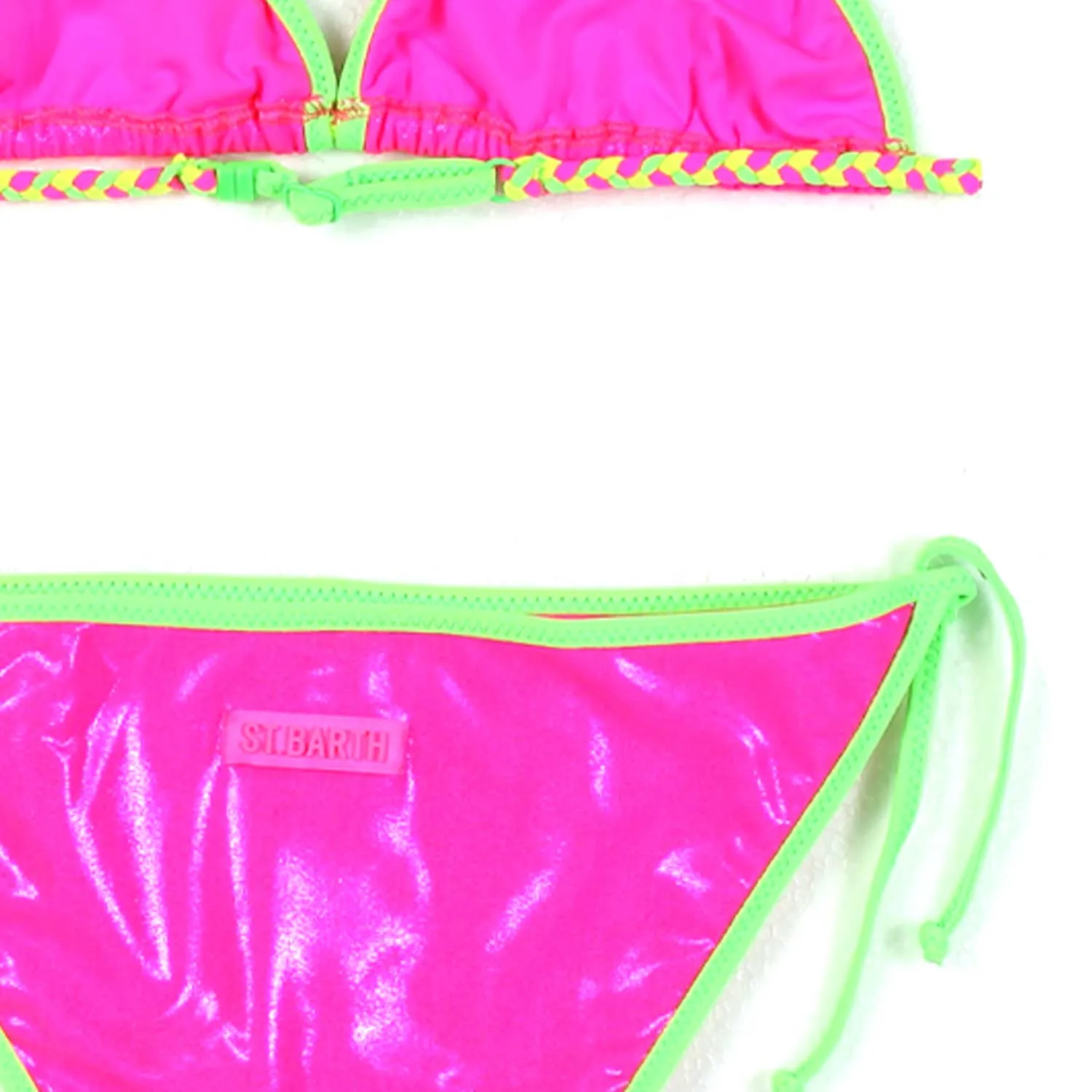 Bikini Holly Fucsia Perlato E Verde Fluo