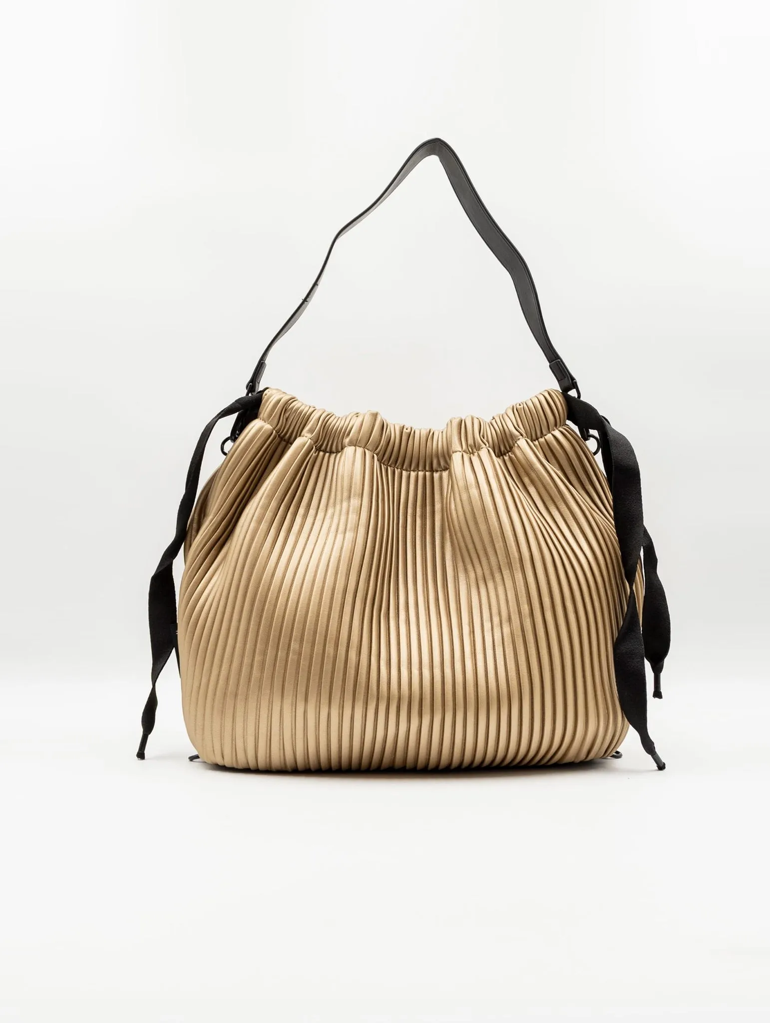 Borsa Zaino Fri-Yay in Eco Pelle Plissè Oro