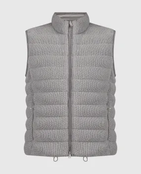 Brunello Cucinelli Gilet in piumino grigio con paillettes M0DVT2776