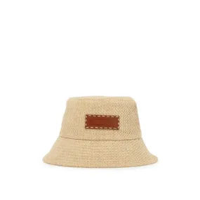 Cappello bucket in rafia