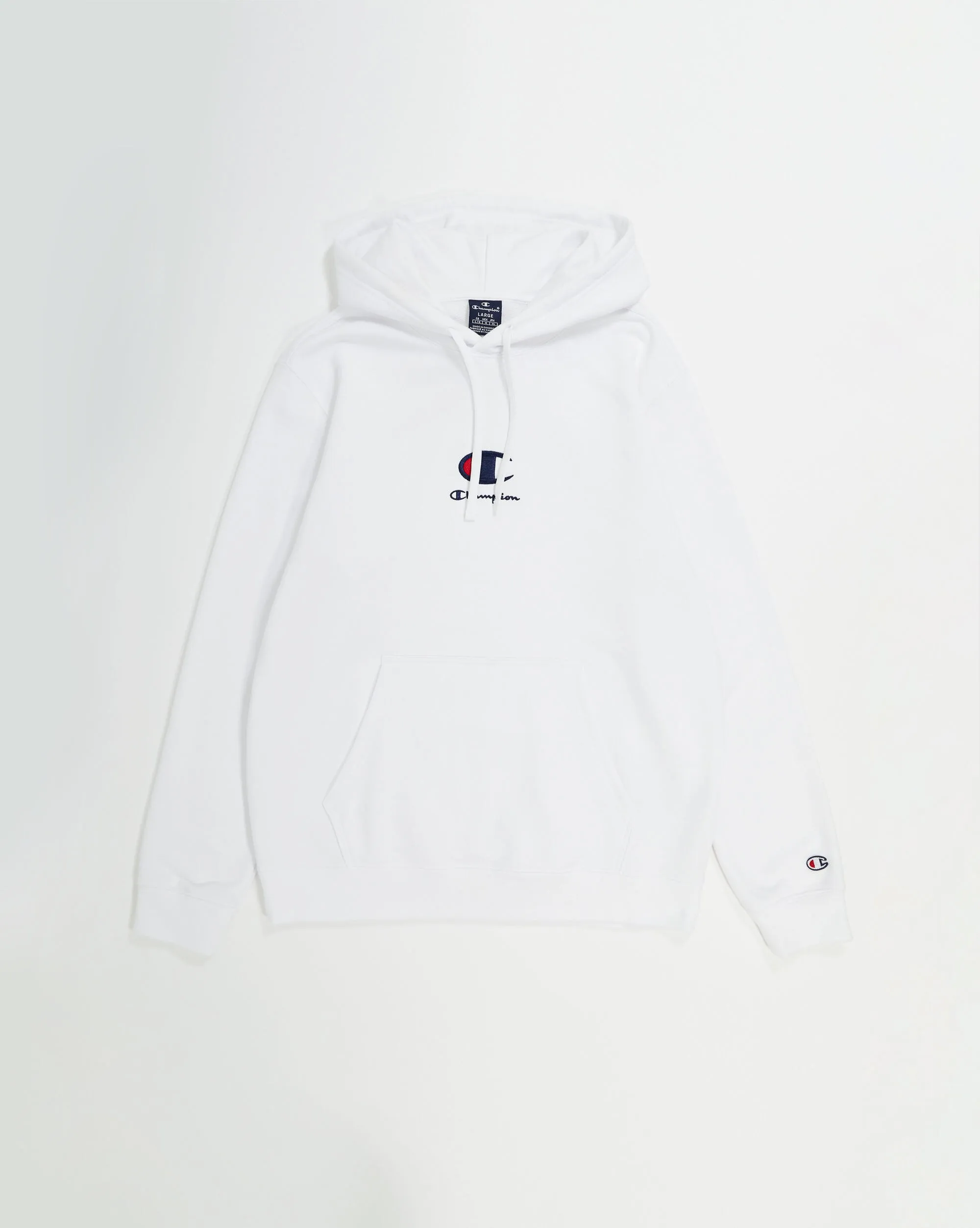 Champion Felpa Con Cappuccio E Nuovo Logo Bianco Uomo