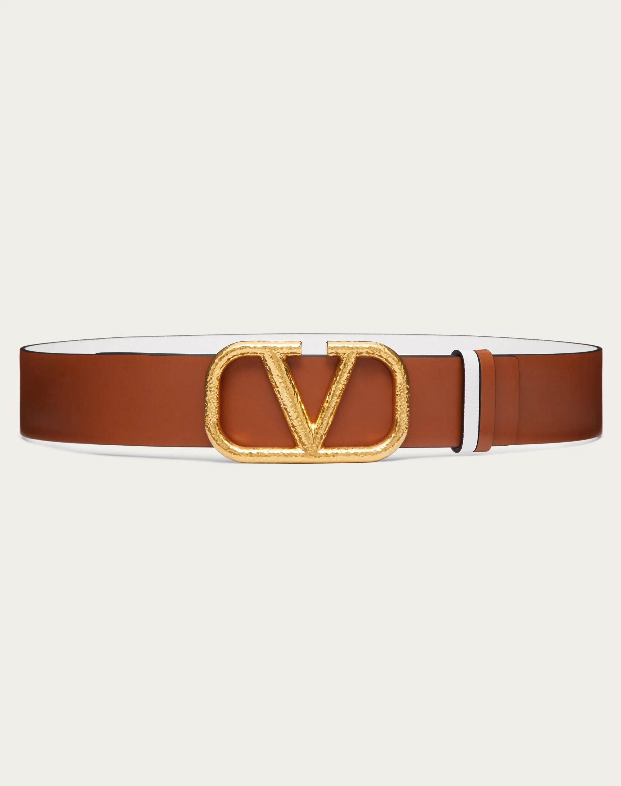 CINTURA REVERSIBILE VLOGO SIGNATURE IN VITELLO GRANATO 40 MM