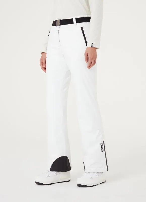 COLMAR SAPPORO REC 0451 Bianco pantalone sci donna con cintura