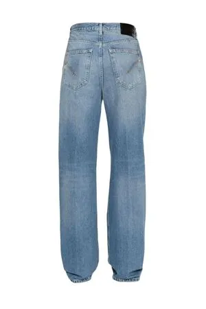 DONDUP Abbigliamento,Jeans Jeans Francine in cotone denim blu chiaro 