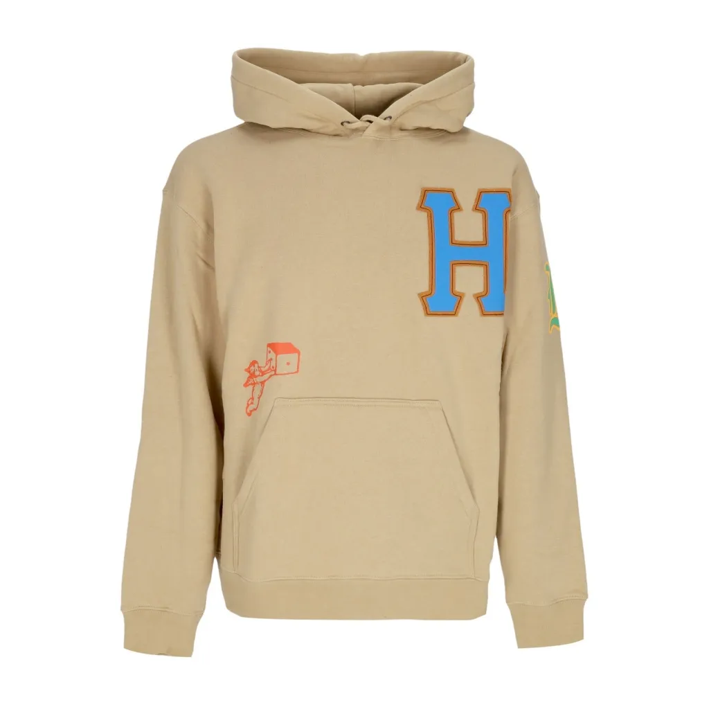 felpa cappuccio uomo fly die po hoodie OATMEAL