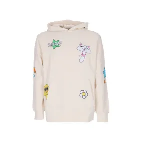 felpa cappuccio uomo shroom mania hoodie BONE MINERAL WASH