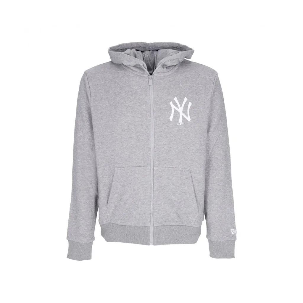 felpa cappuccio zip uomo mlb league essential fz neyyan HEATHER GRAPHITE/WHITE