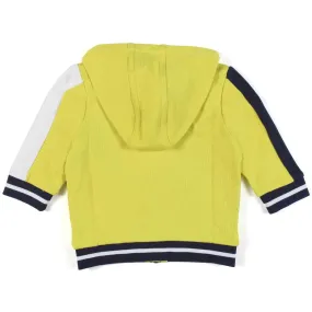 Felpa Hoodie Giallo Citrine Color Block Bimbo