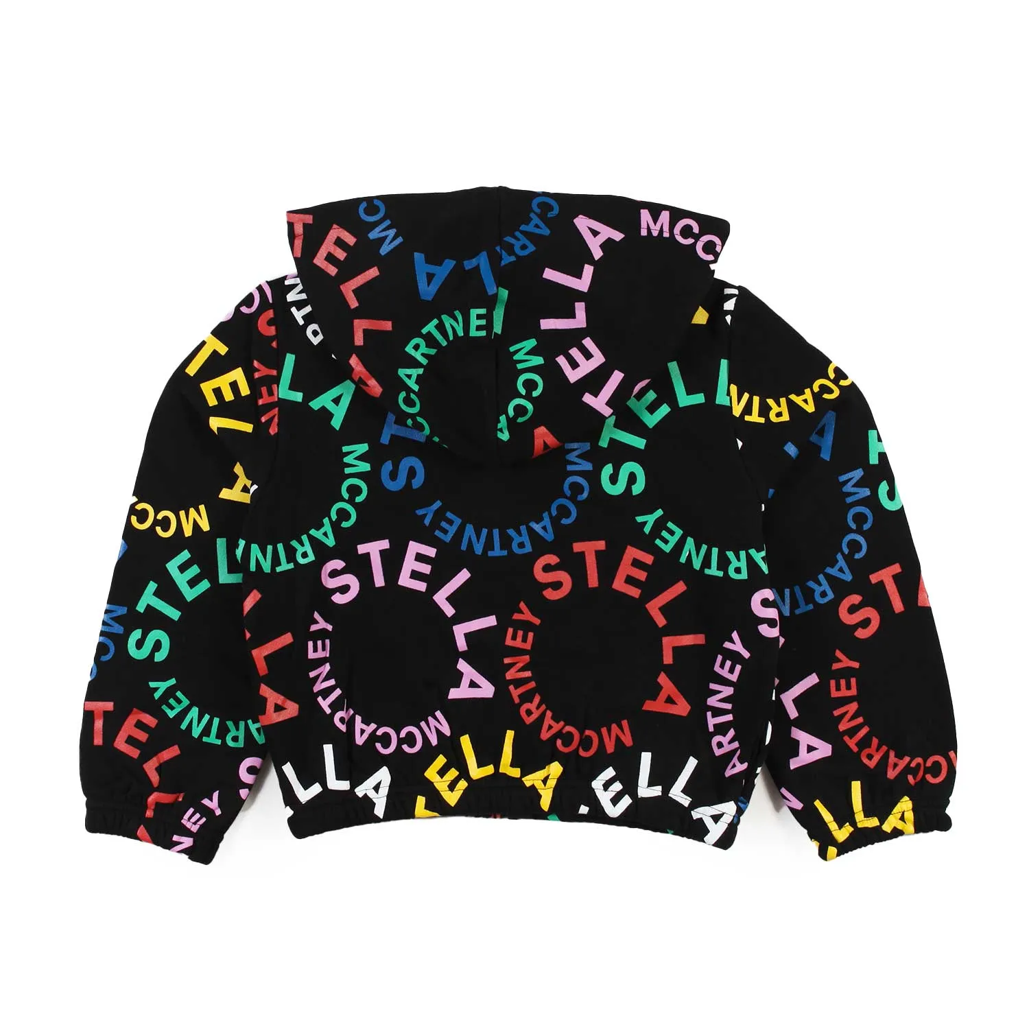 Felpa Hoodie Nera Con Loghi Stella Multicolor