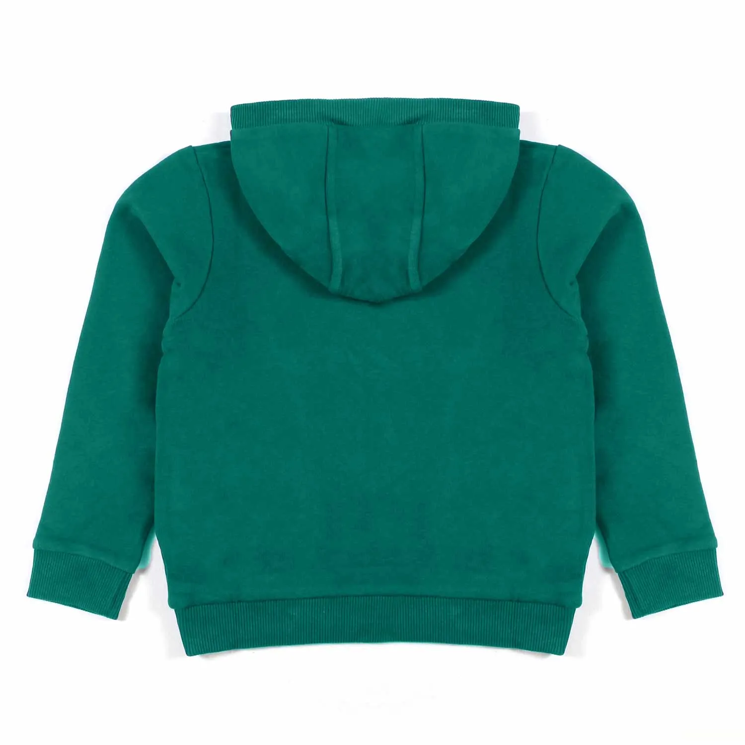 Felpa Hoodie Verde Con Maxi Logo Sfumato