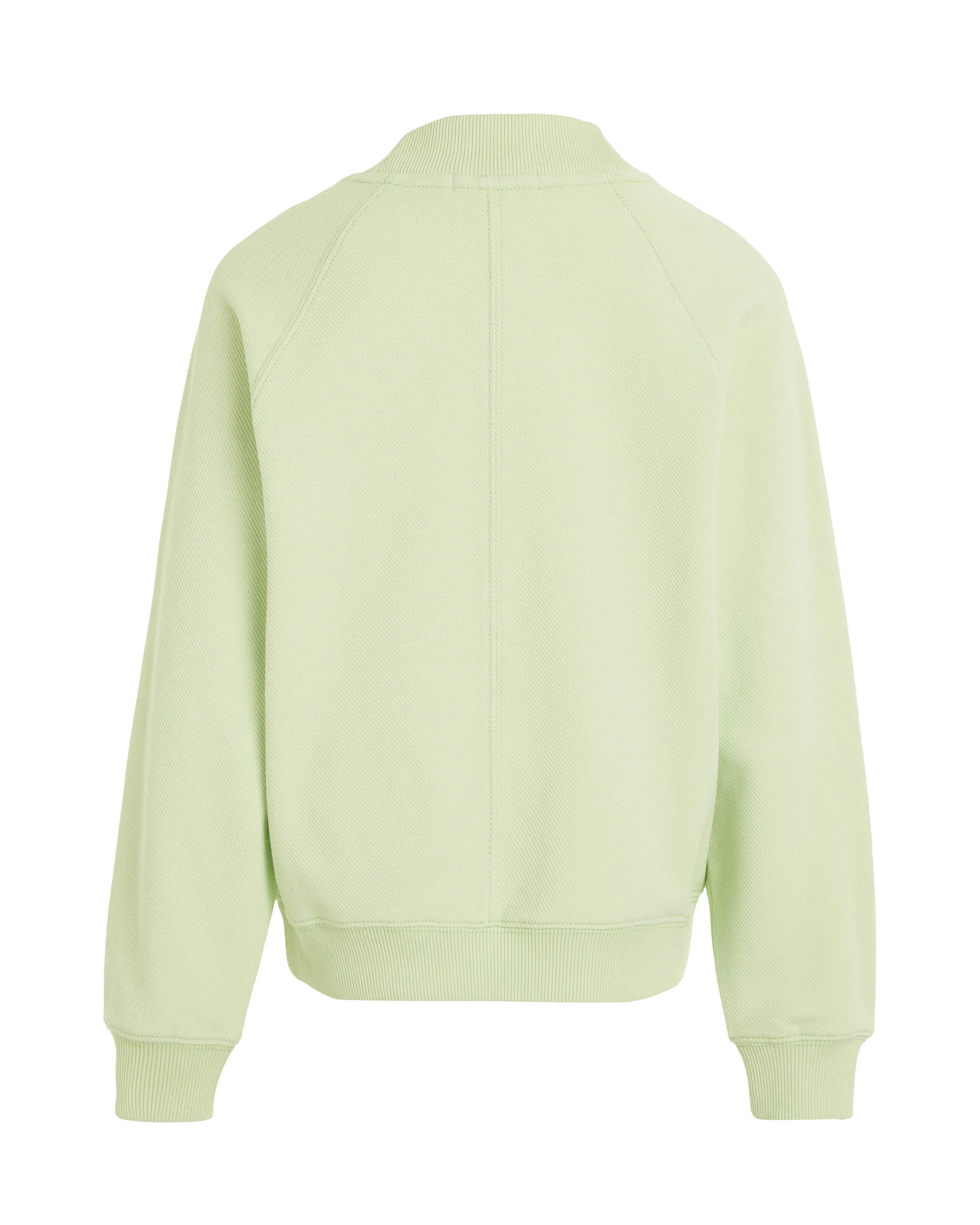 Felpa relaxed-fit lime in cotone con logo monogramma in rilievo in tono 10-16 anni