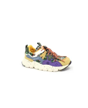 FLOWER MOUNTAIN YAMANO 15497 33/38 beige lilac navy sneakers scarpe bambina vegan