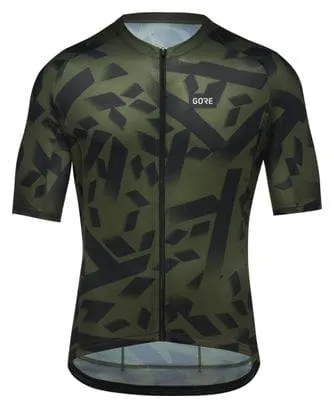 Gore Wear Spirit Signal Camo Short Sleeve Jersey Black/Green