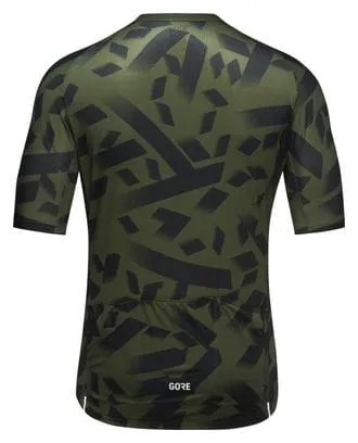 Gore Wear Spirit Signal Camo Short Sleeve Jersey Black/Green