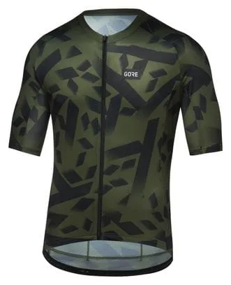 Gore Wear Spirit Signal Camo Short Sleeve Jersey Black/Green