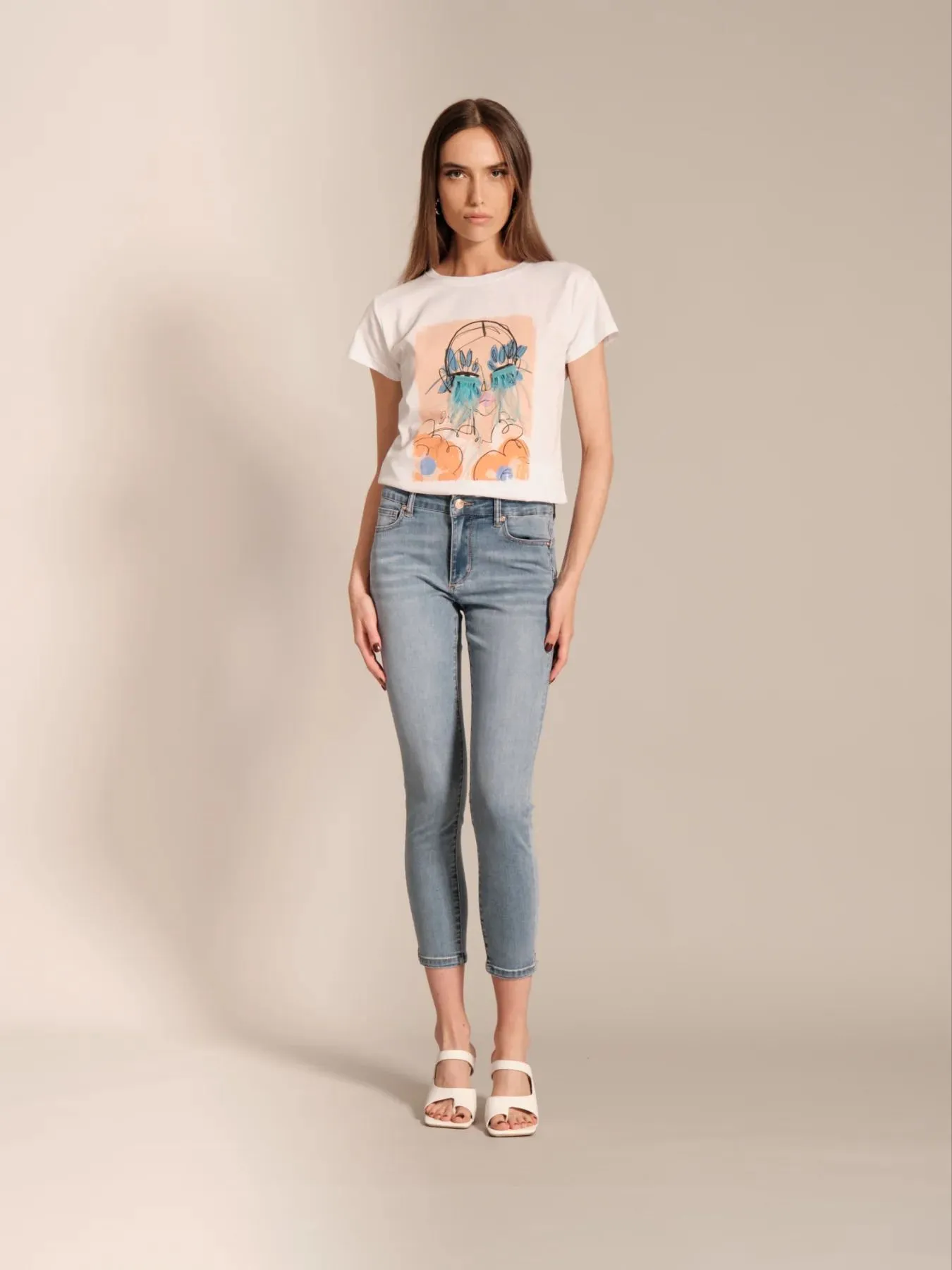 Griffai art: DGP4756 JEANS SKINNY CON SPACCHETTI LAV.CHIARO