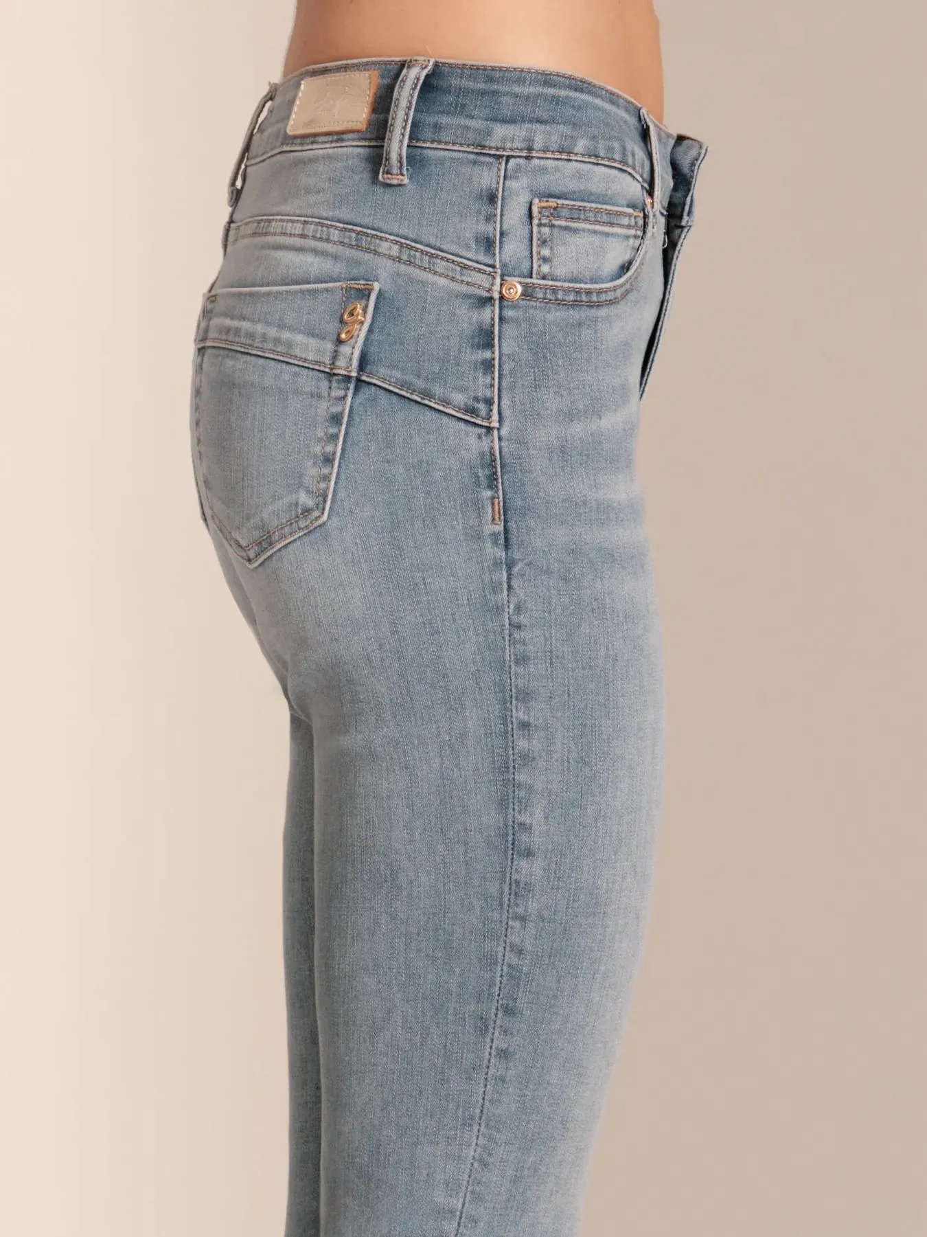 Griffai art: DGP4756 JEANS SKINNY CON SPACCHETTI LAV.CHIARO