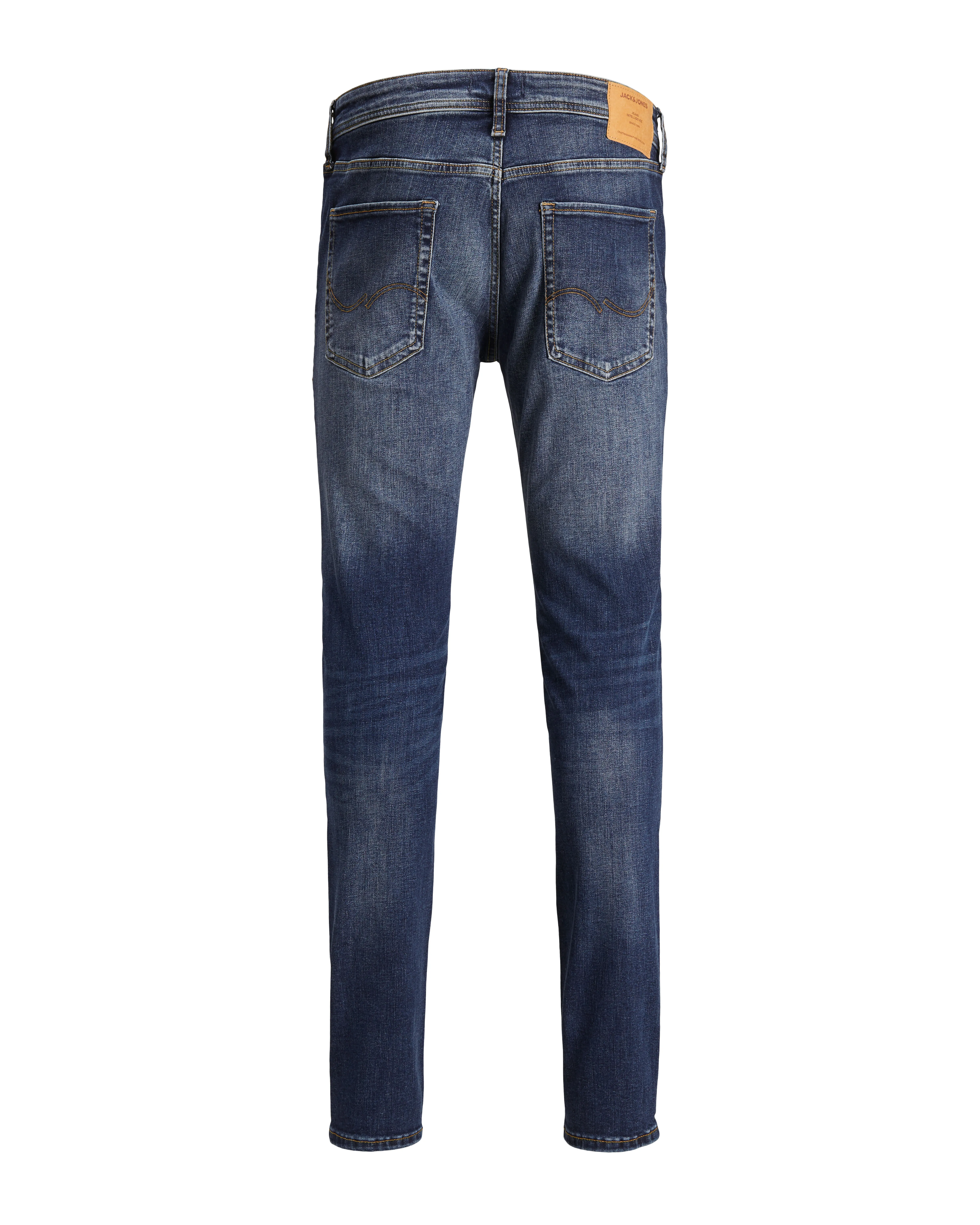 Jeans Liam skinny fit in cotone stretch lavaggio scuro stone washed con baffature