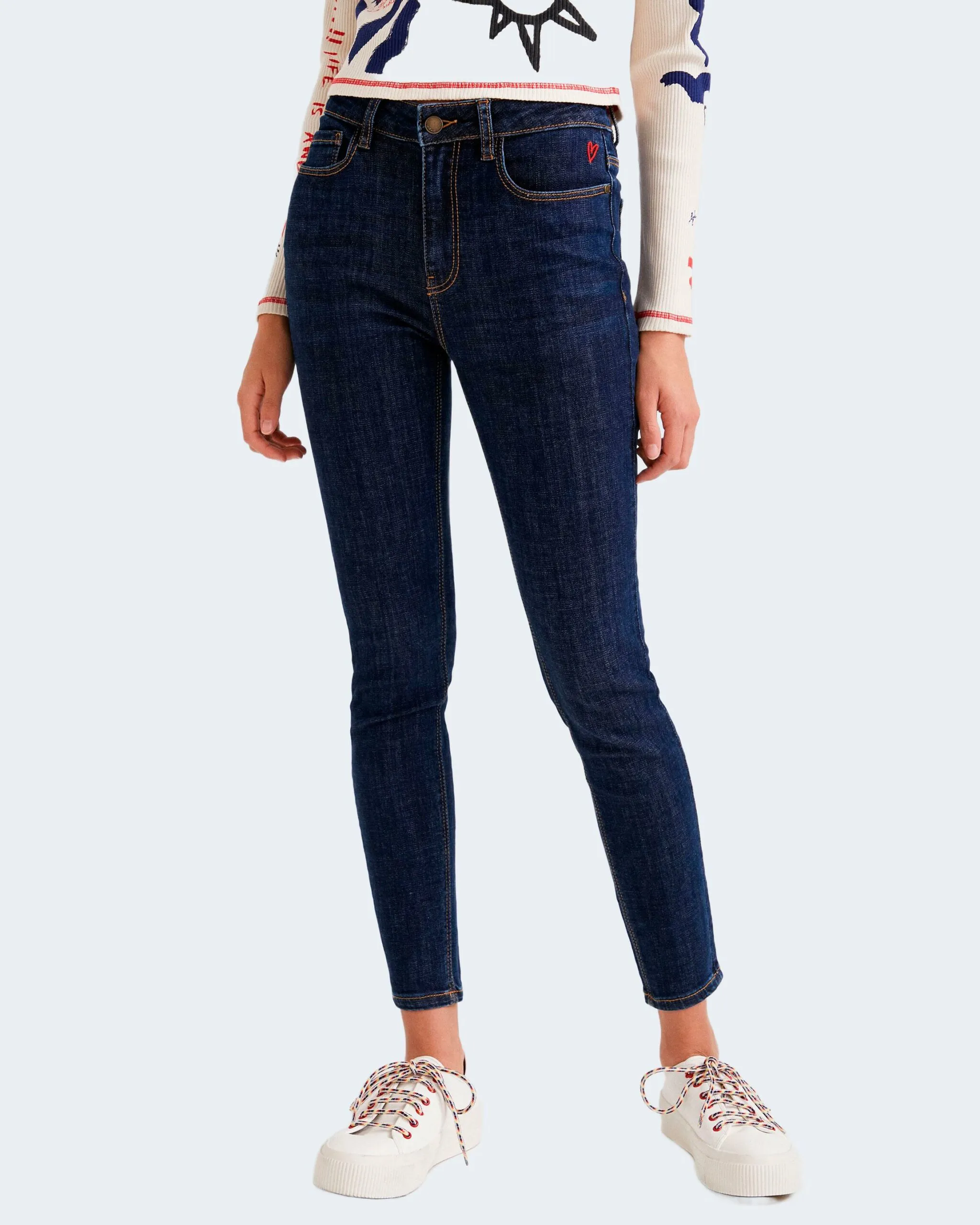 Jeans skinny Desigual denim basic core Denim scuro