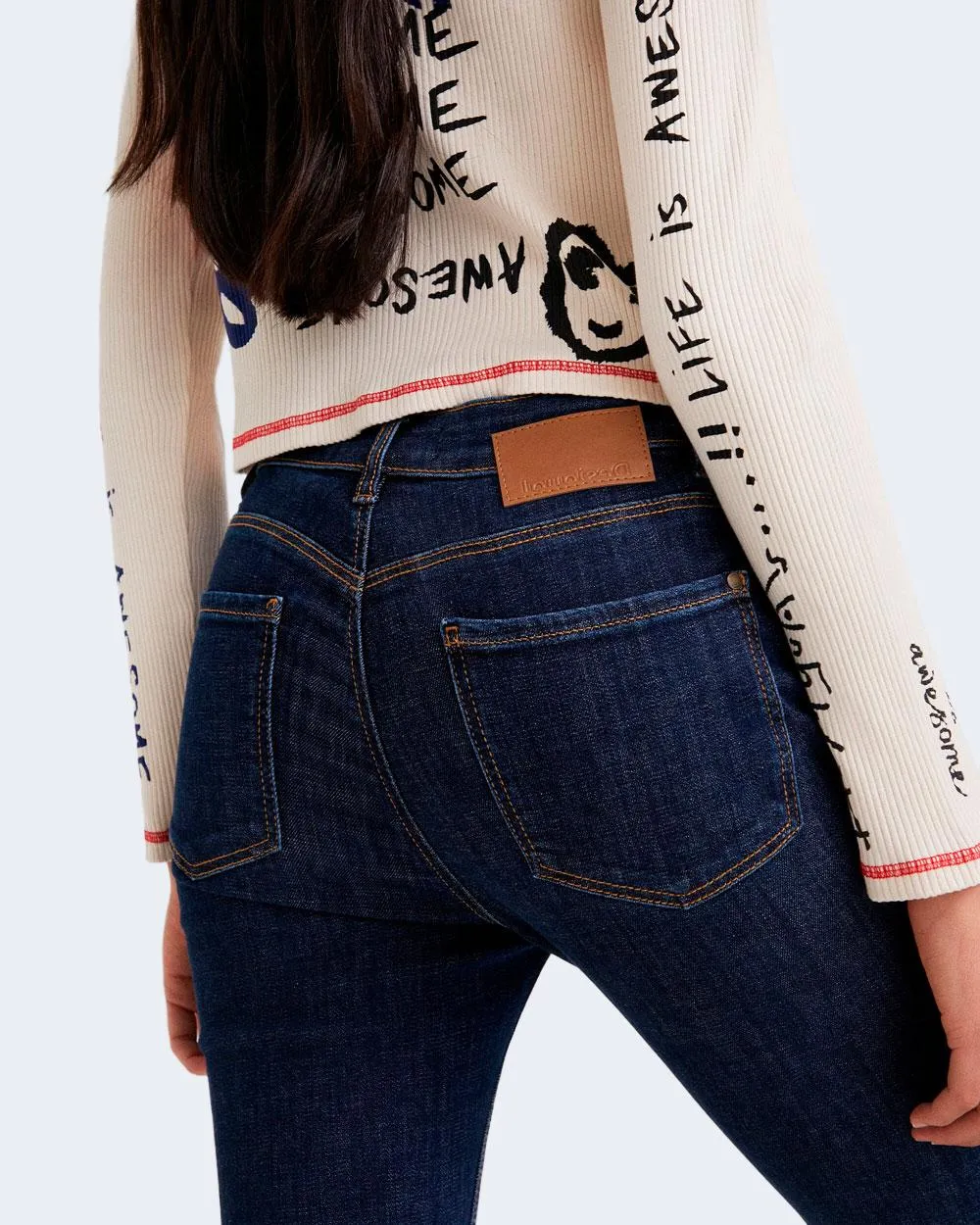 Jeans skinny Desigual denim basic core Denim scuro