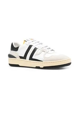 LANVIN Calzature,Sneakers Sneakers Clay in pelle e mesh bianca 