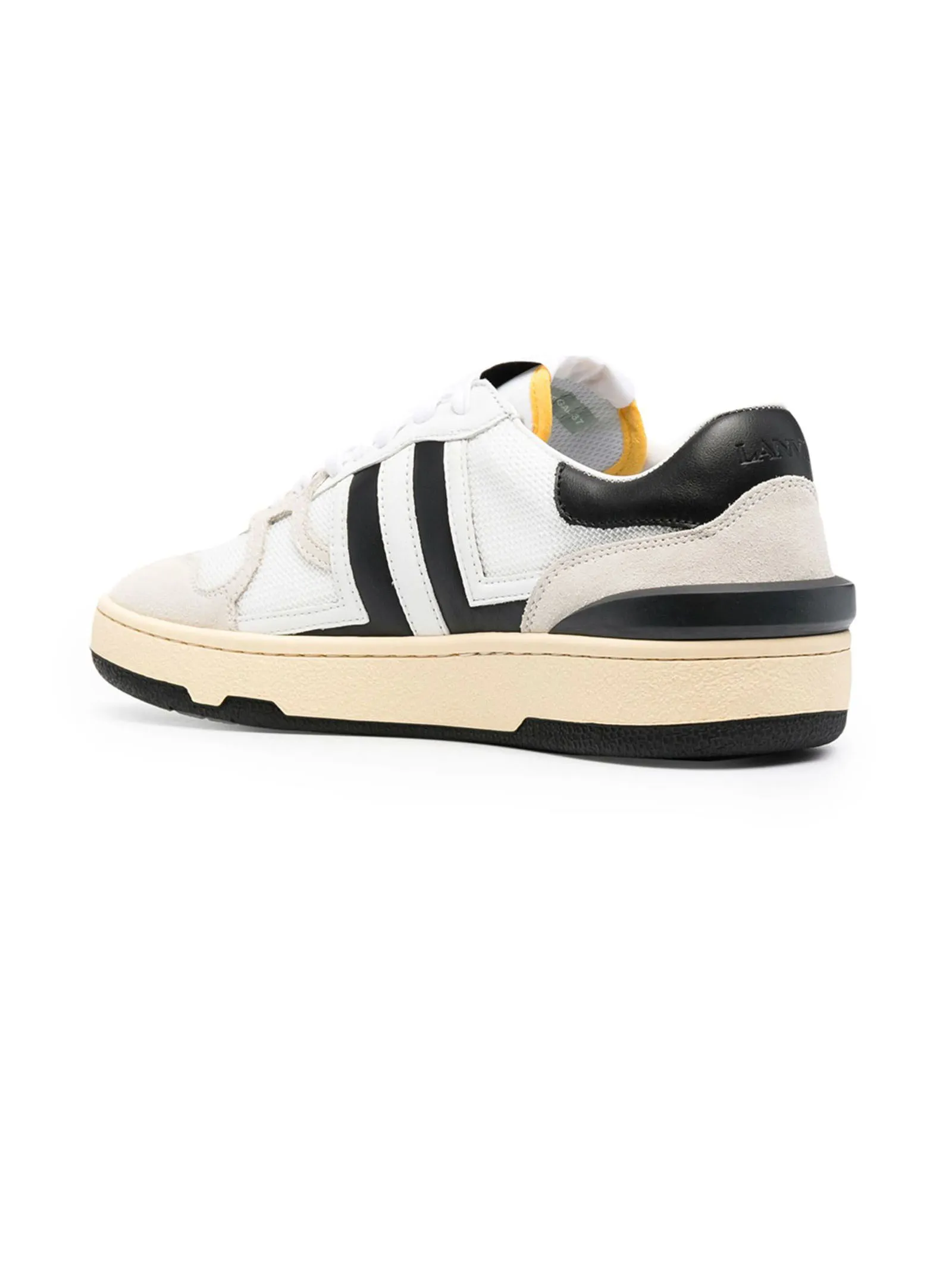 LANVIN Calzature,Sneakers Sneakers Clay in pelle e mesh bianca 