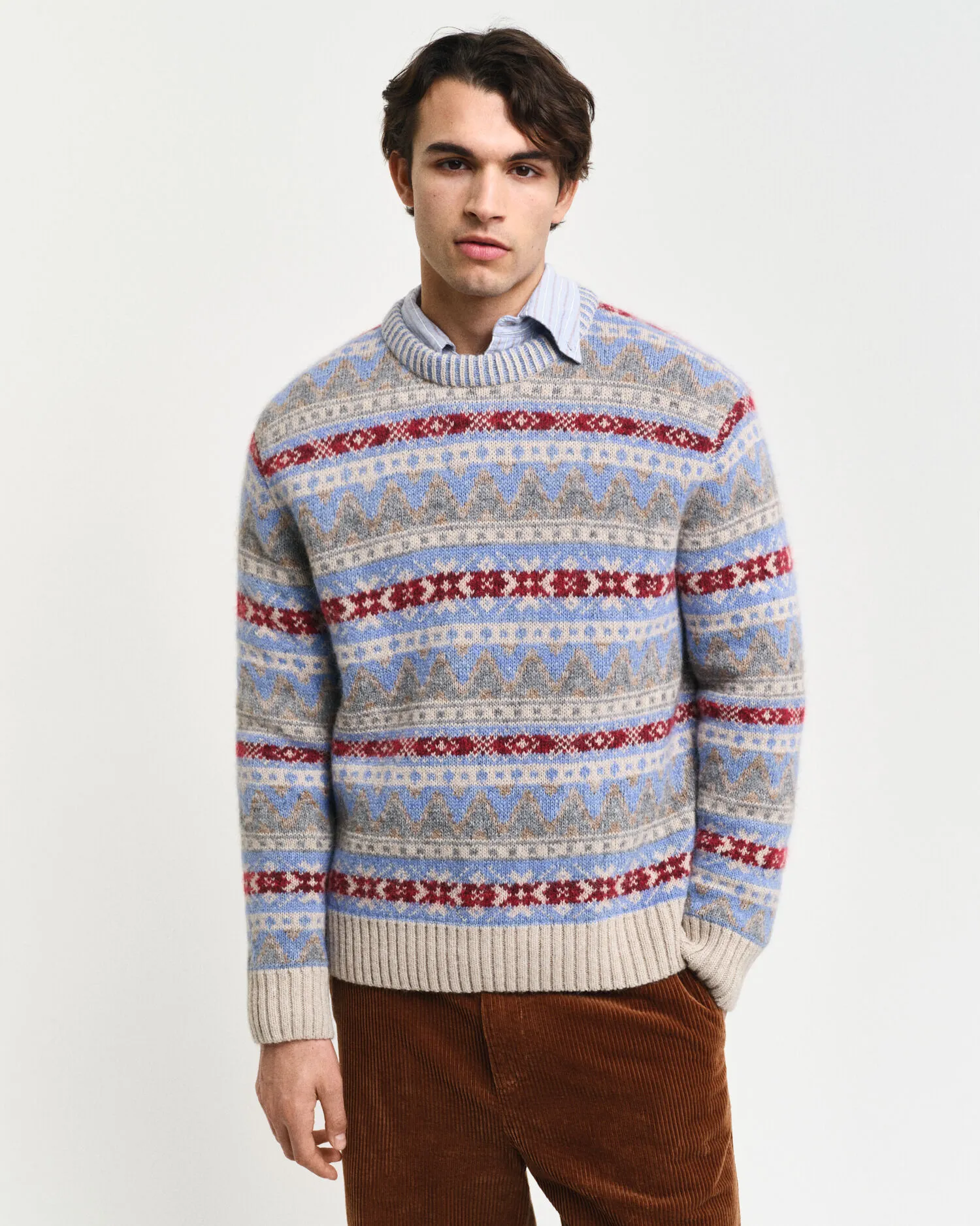 Maglia girocollo Fair Isle    