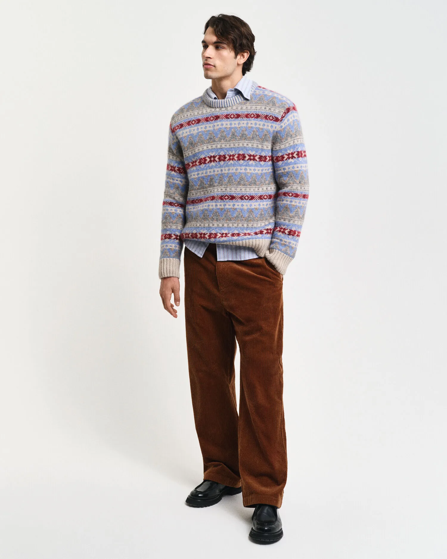 Maglia girocollo Fair Isle    