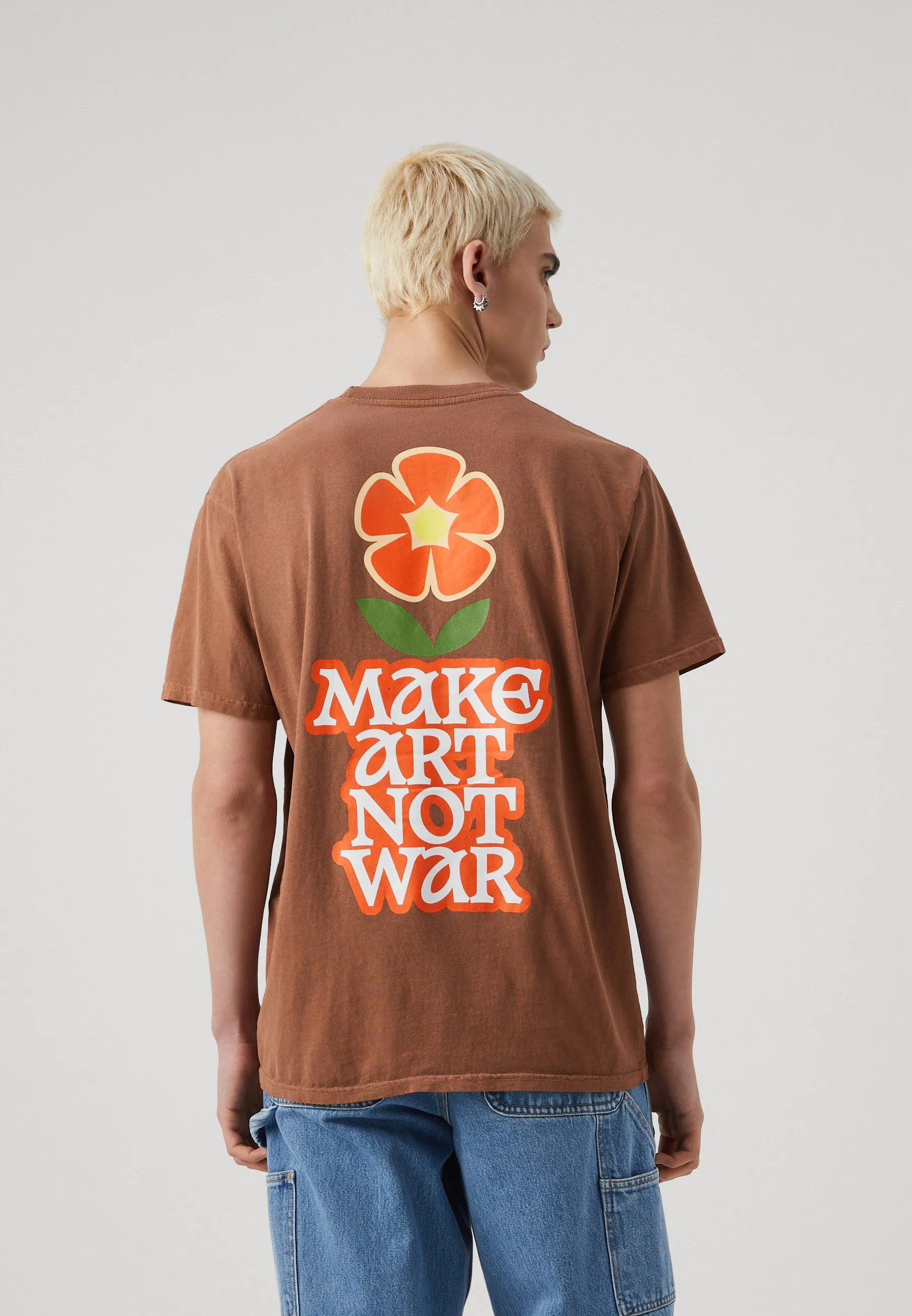 MAKE ART NOT WAR UNISEX - T-shirt con stampa