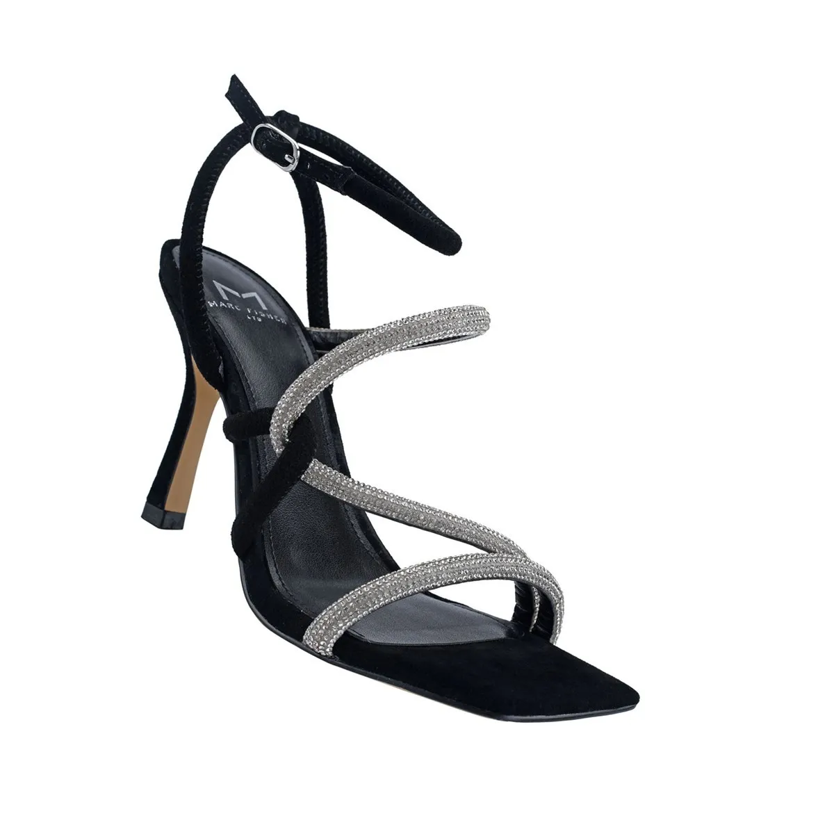 Marc Fisher Heels & Pumps Vancouver Debbie Sandalo con Tacco e Cinturino Donna Nero