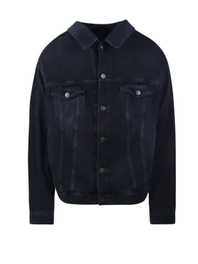 MEN BALENCIAGA BLACK COTTON OFF SHOULDER JACKET