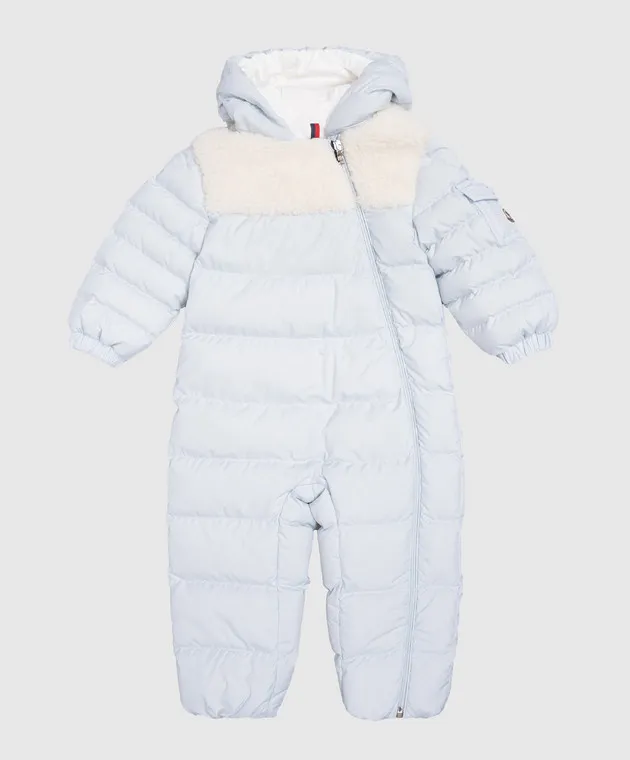 Moncler ENFANT Piumino blu da bambino Indro con logo J29511G0000154A811824