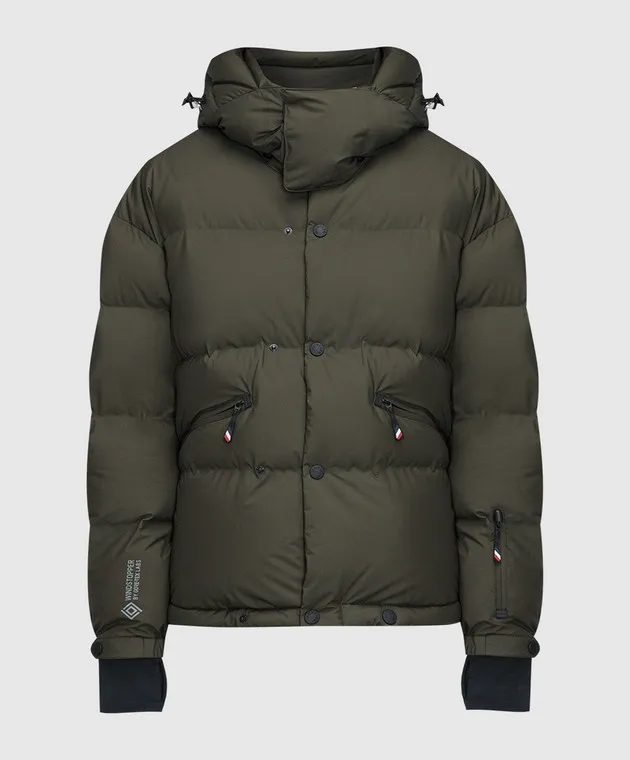 Moncler Grenoble Piumino da sci Coraia con logo verde 1A00020549FA