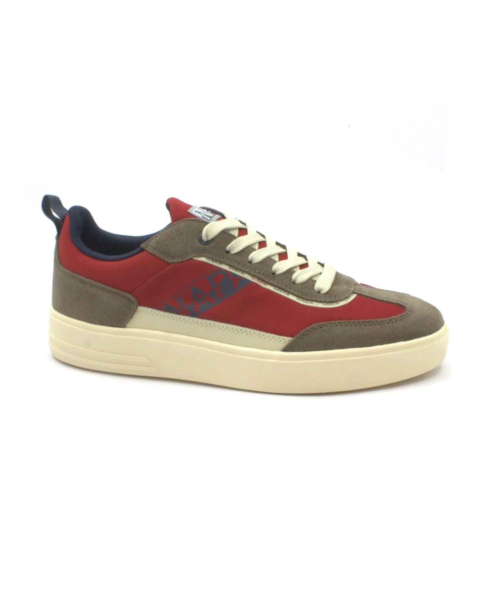 NAPAPIJRI KSR201 red brown rosso scarpe uomo sneakers lacci pelle