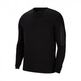 Nike Felpa Girocollo Tech Fleece Nero Uomo