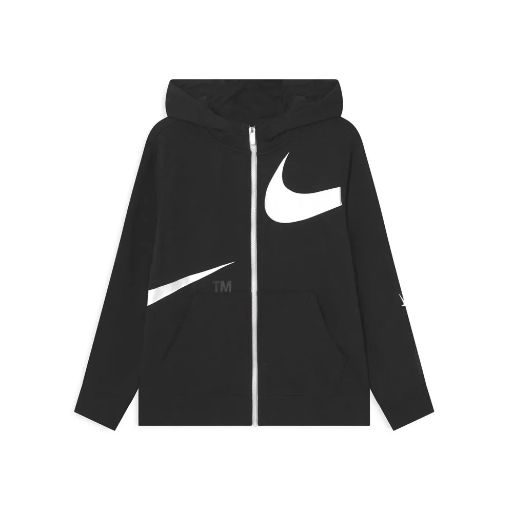 Nike Felpa Zip E Capp Swoosh Nero Ragazzo