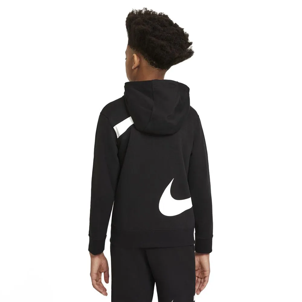 Nike Felpa Zip E Capp Swoosh Nero Ragazzo