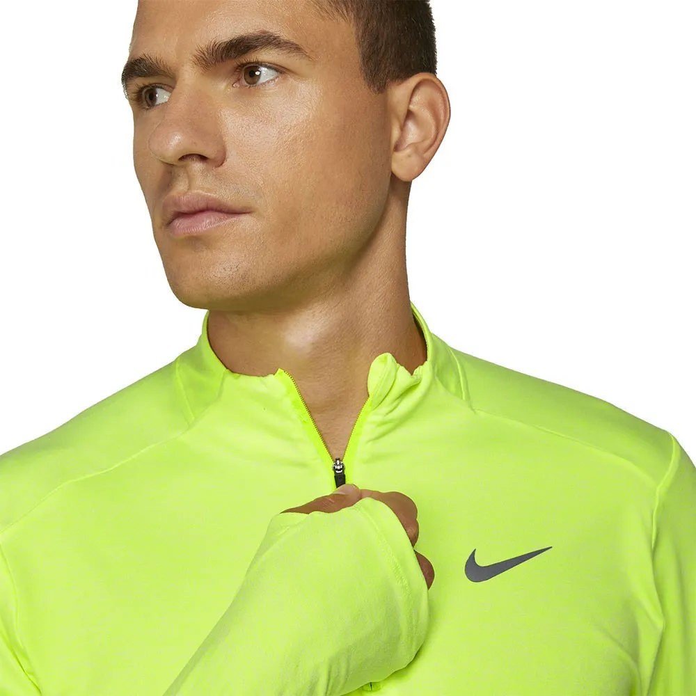 Nike Maglia Running Hzip Element Volt Lime Uomo