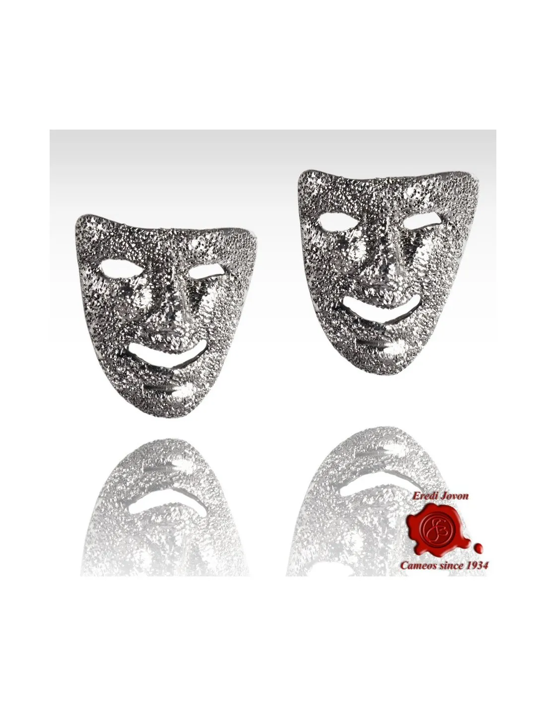 Orecchini Argento Maschera Carnevale Commedia